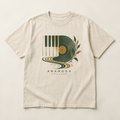 Mockup konsep Anangga "Chillhop" Tee — desain merch sementara, bukan foto barang produksi.
